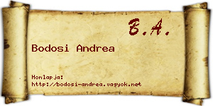 Bodosi Andrea névjegykártya